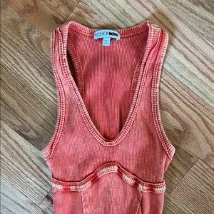 Fashion Nova Sleeveless Orange Bodycon Dress